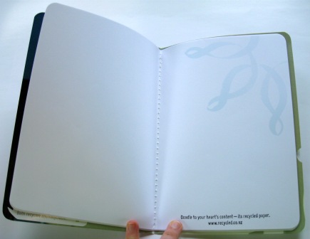 Recycled Adshel poster stationery kindly commissioned by Meridian Energy